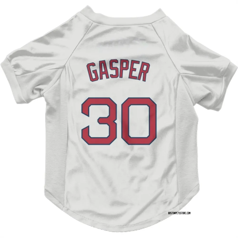 Boston Red Sox Mickey Gasper White Pet Jersey for Dog & Cat