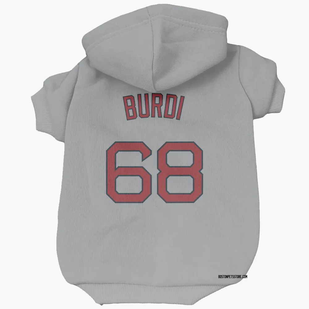 Boston Red Sox Nick Burdi Gray Pet Hoodie for Dog & Cat