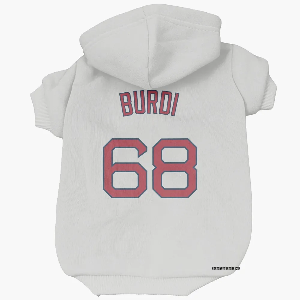 Boston Red Sox Nick Burdi White Pet Hoodie for Dog & Cat