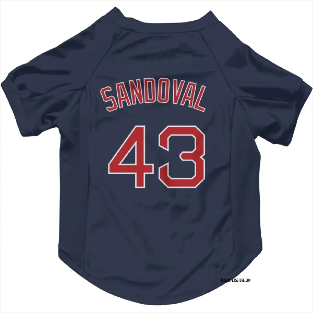 Boston Red Sox Patrick Sandoval Navy Pet Jersey for Dog & Cat