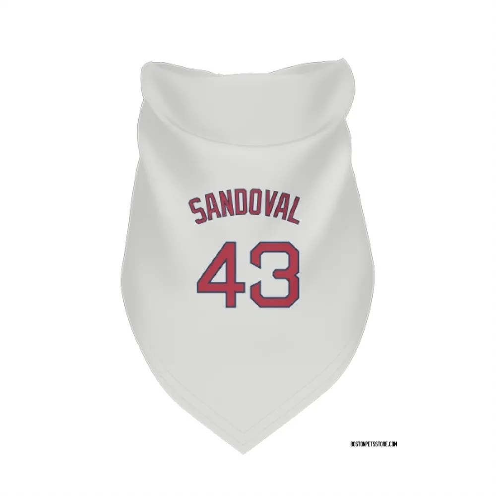Boston Red Sox Patrick Sandoval White Pet Bandana for Dog & Cat