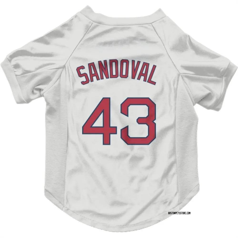 Boston Red Sox Patrick Sandoval White Pet Jersey for Dog & Cat