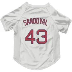 Boston Red Sox Patrick Sandoval White Pet Jersey for Dog & Cat