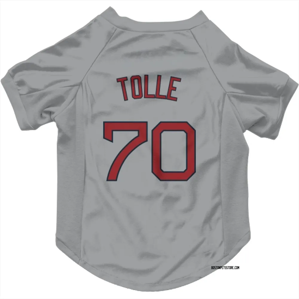 Boston Red Sox Payton Tolle Gray Pet Jersey for Dog & Cat