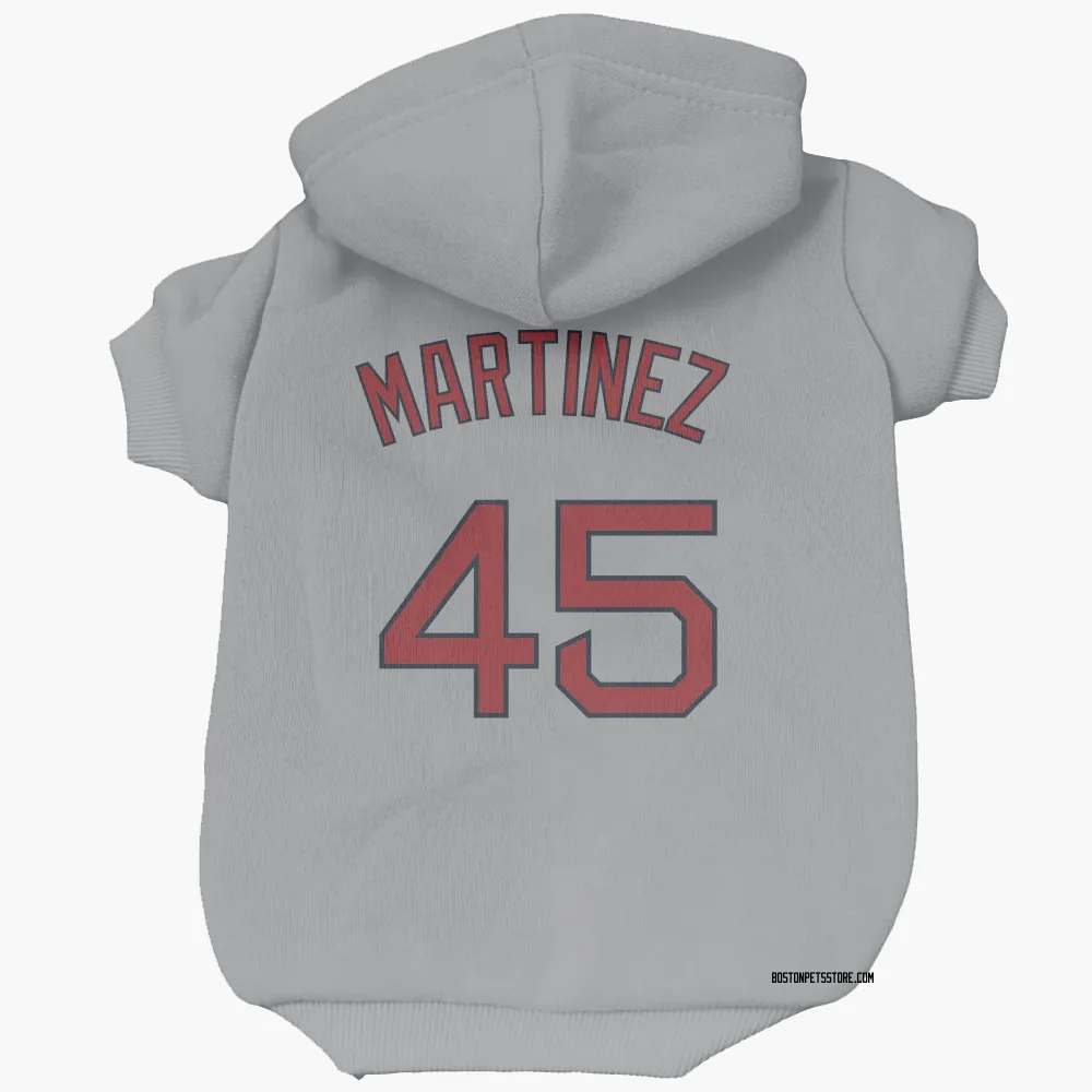 Boston Red Sox Pedro Martinez Gray Pet Hoodie for Dog & Cat