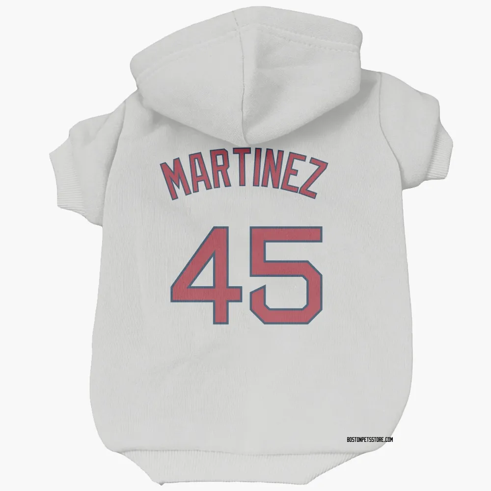 Boston Red Sox Pedro Martinez White Pet Hoodie for Dog & Cat