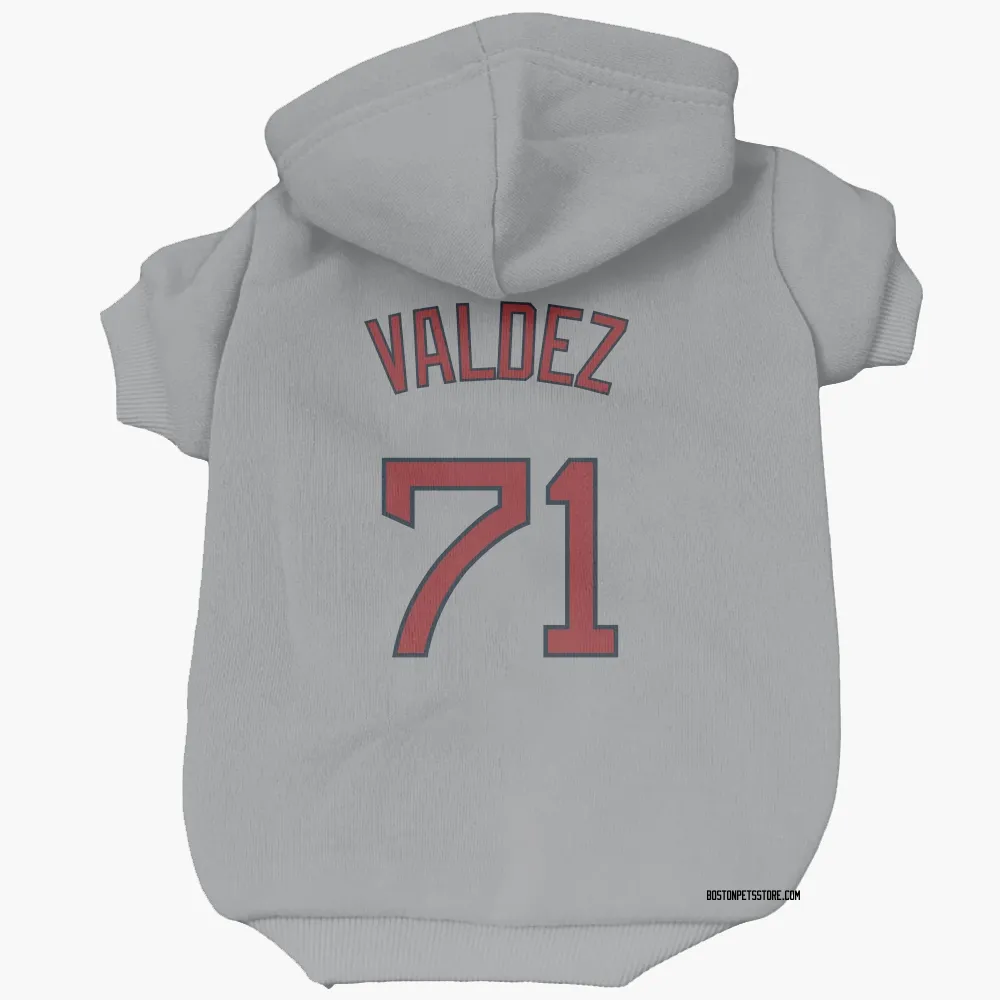 Boston Red Sox Phillips Valdez Gray Pet Hoodie for Dog & Cat
