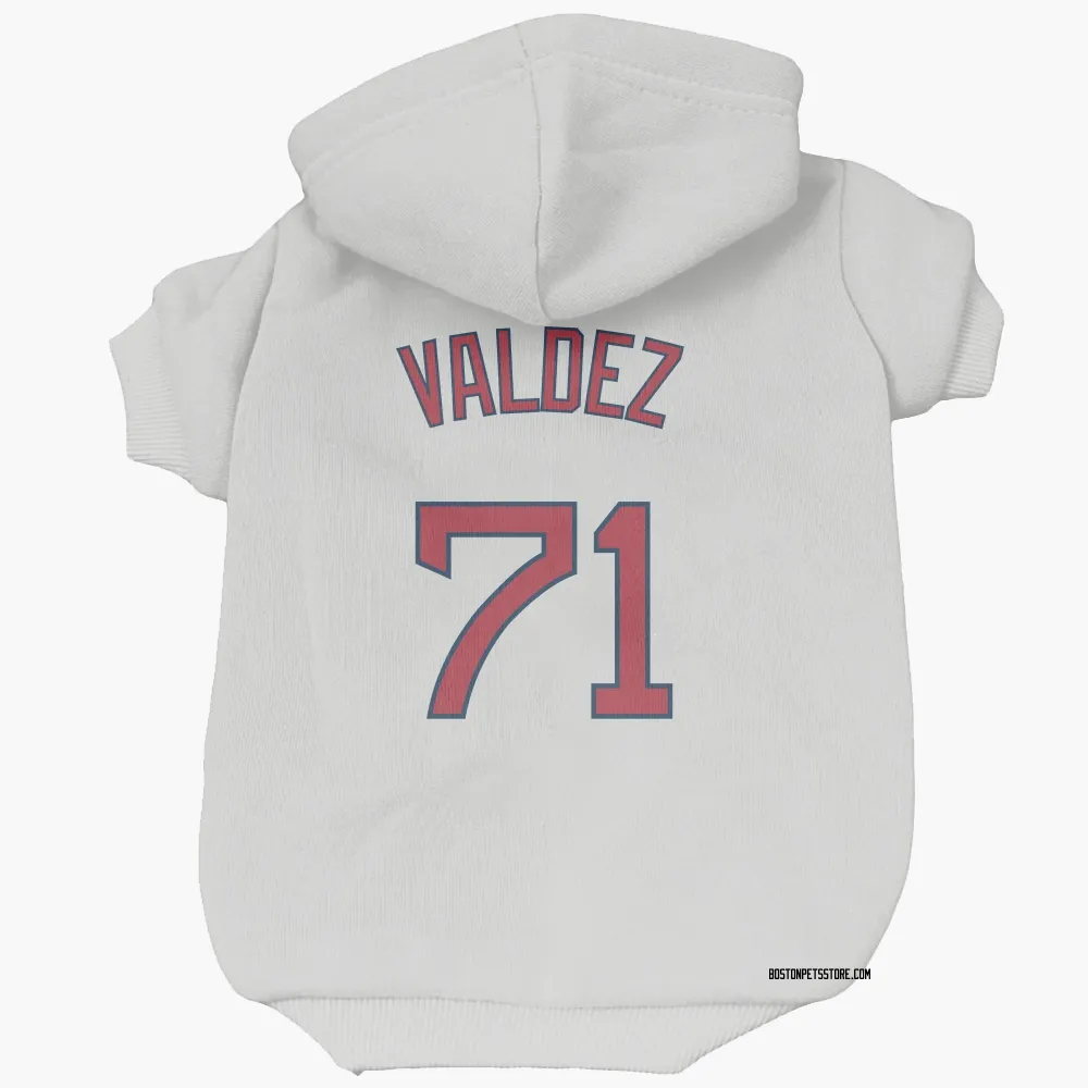 Boston Red Sox Phillips Valdez White Pet Hoodie for Dog & Cat