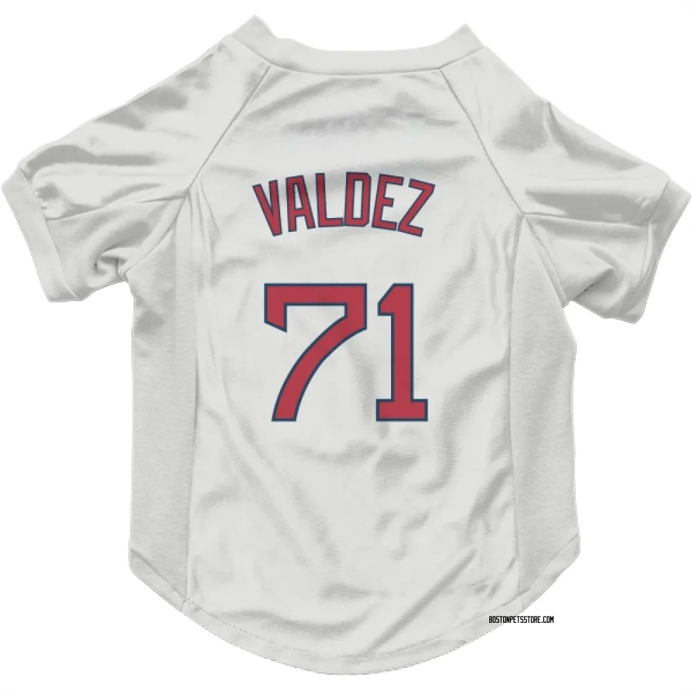 Boston Red Sox Phillips Valdez White Pet Jersey for Dog & Cat