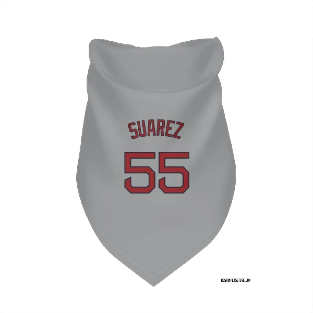 Boston Red Sox Ranger Suarez Gray Pet Bandana for Dog & Cat