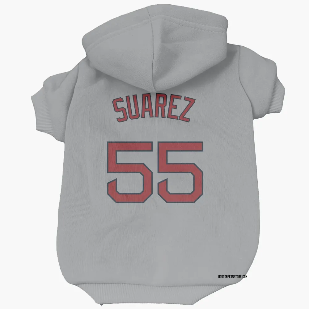 Boston Red Sox Ranger Suarez Gray Pet Hoodie for Dog & Cat