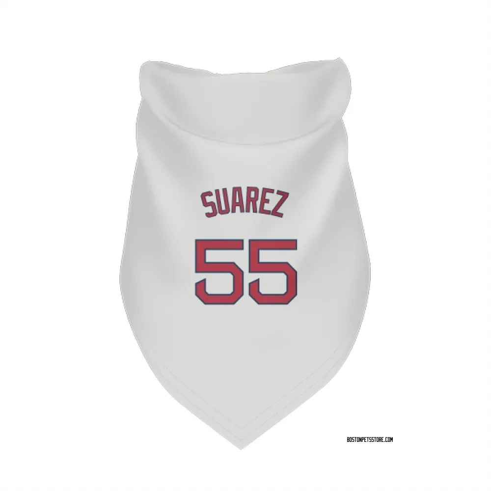 Boston Red Sox Ranger Suarez White Pet Bandana for Dog & Cat