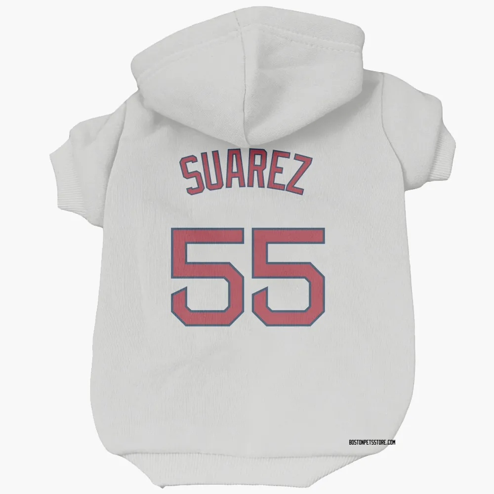 Boston Red Sox Ranger Suarez White Pet Hoodie for Dog & Cat