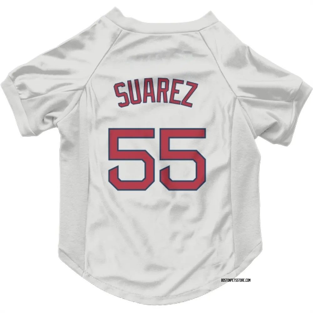 Boston Red Sox Ranger Suarez White Pet Jersey for Dog & Cat