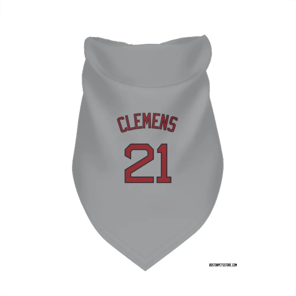 Boston Red Sox Roger Clemens Gray Pet Bandana for Dog & Cat