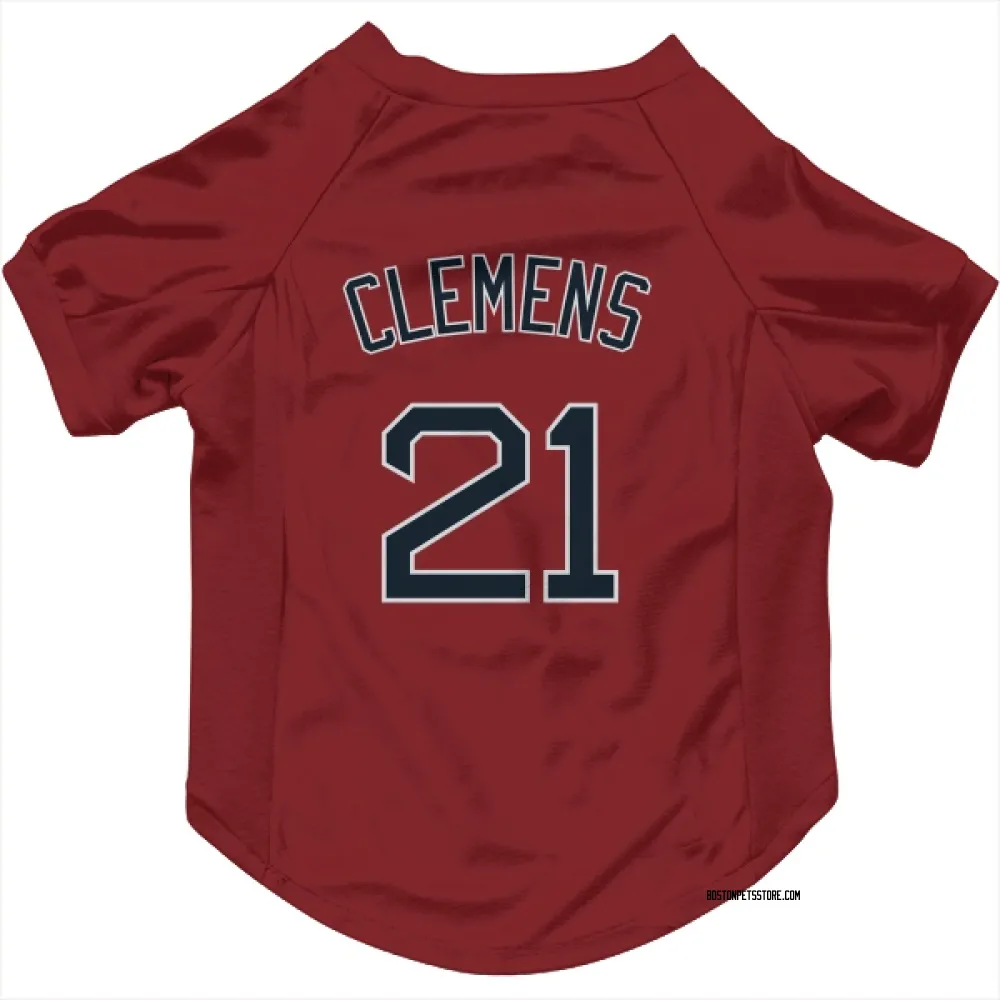 Boston Red Sox Roger Clemens Red Pet Jersey for Dog & Cat