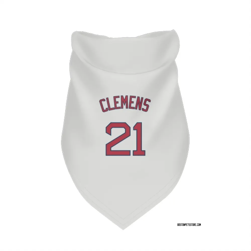 Boston Red Sox Roger Clemens White Pet Bandana for Dog & Cat