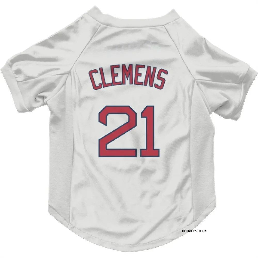 Boston Red Sox Roger Clemens White Pet Jersey for Dog & Cat