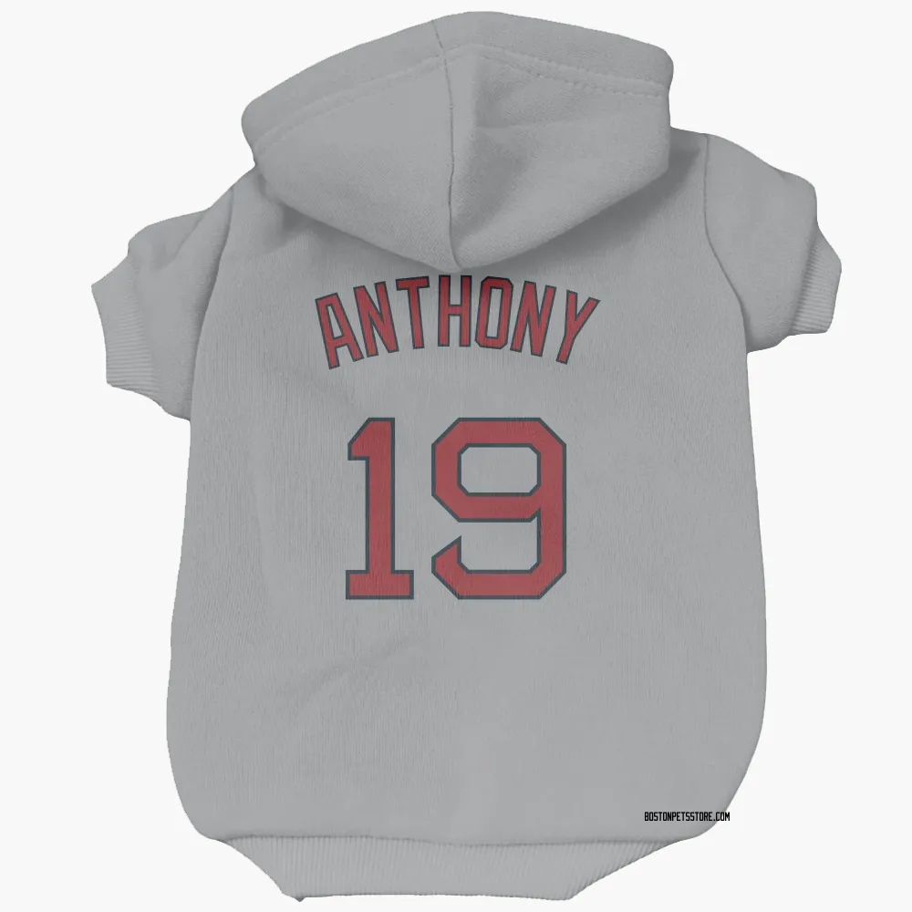 Boston Red Sox Roman Anthony Gray Pet Hoodie for Dog & Cat