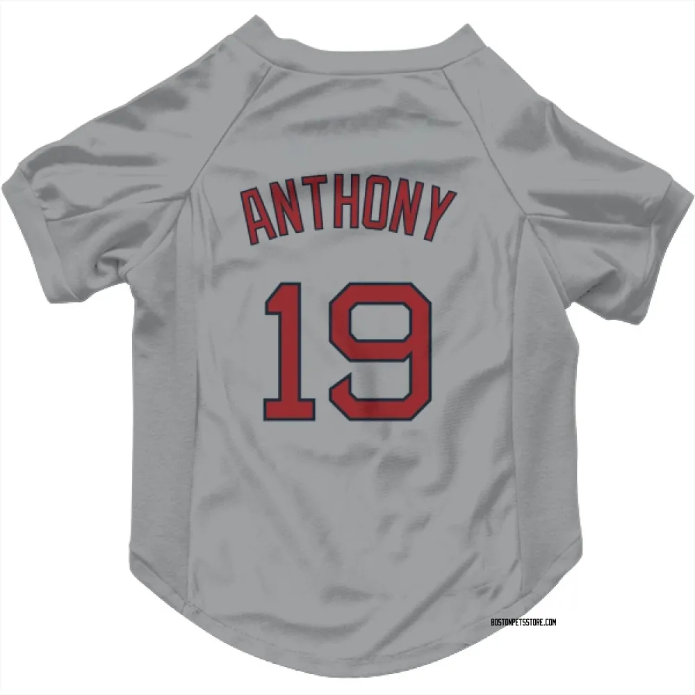 Boston Red Sox Roman Anthony Gray Pet Jersey for Dog & Cat