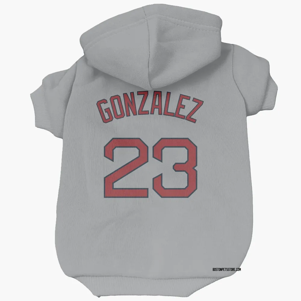 Boston Red Sox Romy Gonzalez Gray Pet Hoodie for Dog & Cat
