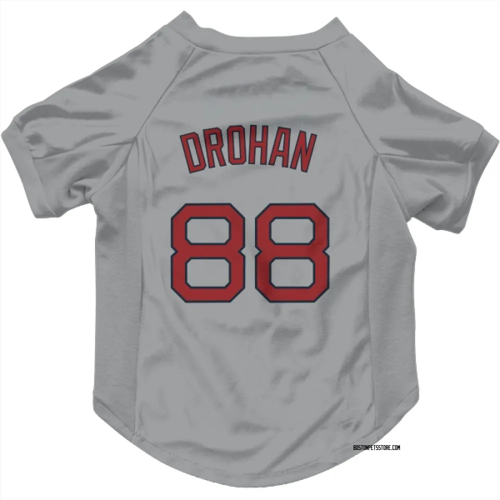 Boston Red Sox Shane Drohan Gray Pet Jersey for Dog & Cat