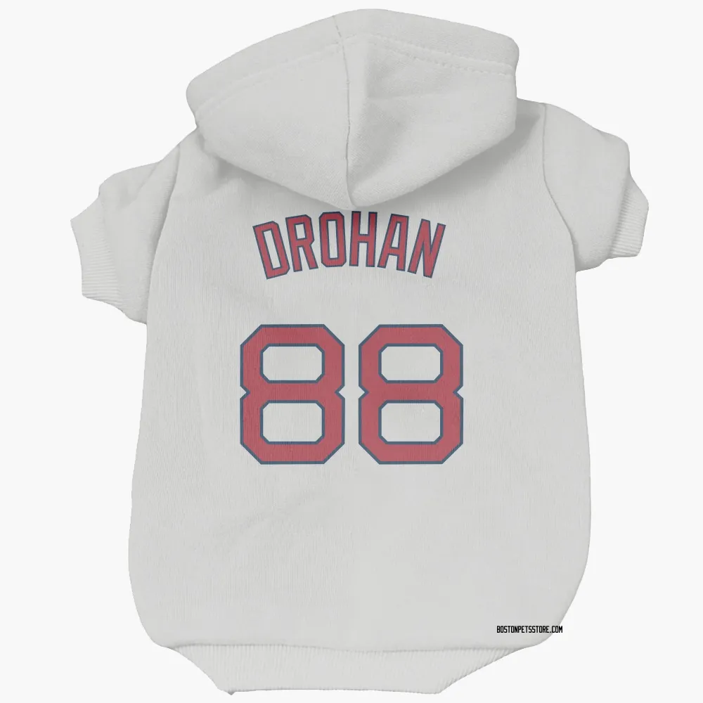 Boston Red Sox Shane Drohan White Pet Hoodie for Dog & Cat