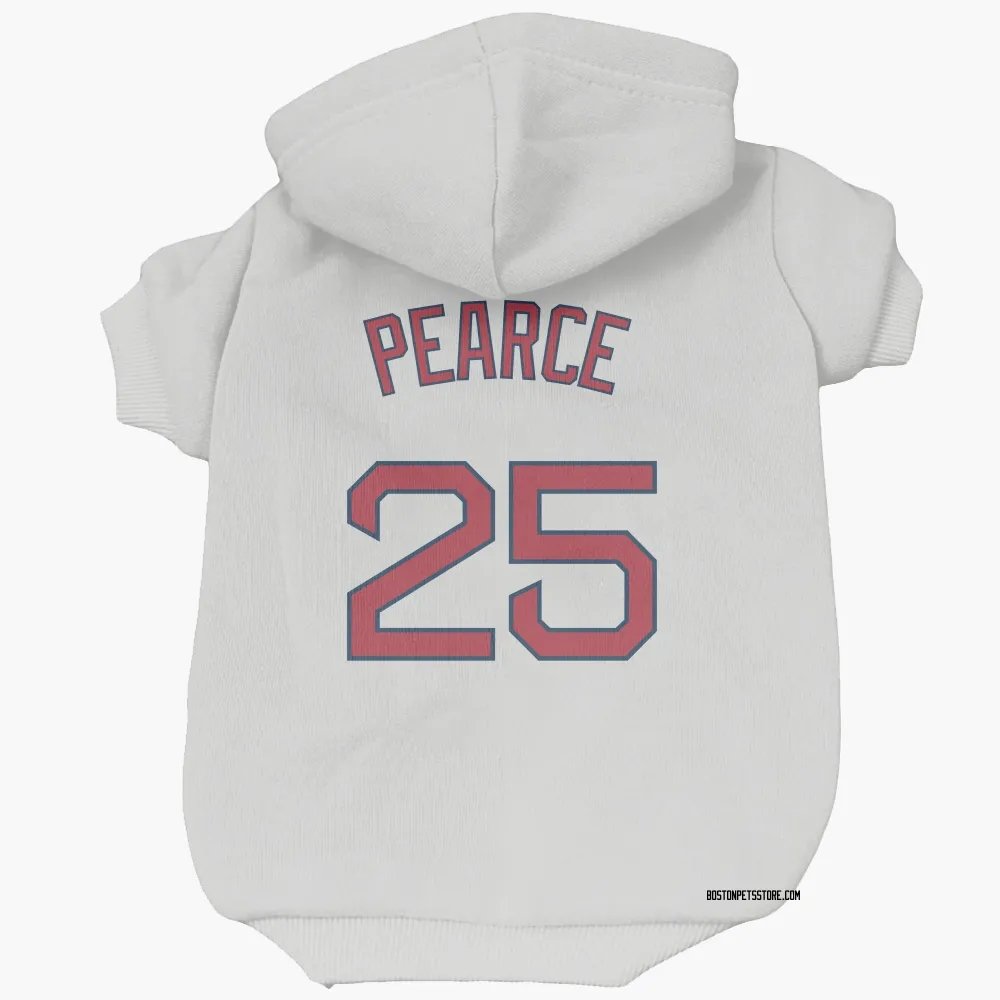 Boston Red Sox Steve Pearce White Pet Hoodie for Dog & Cat