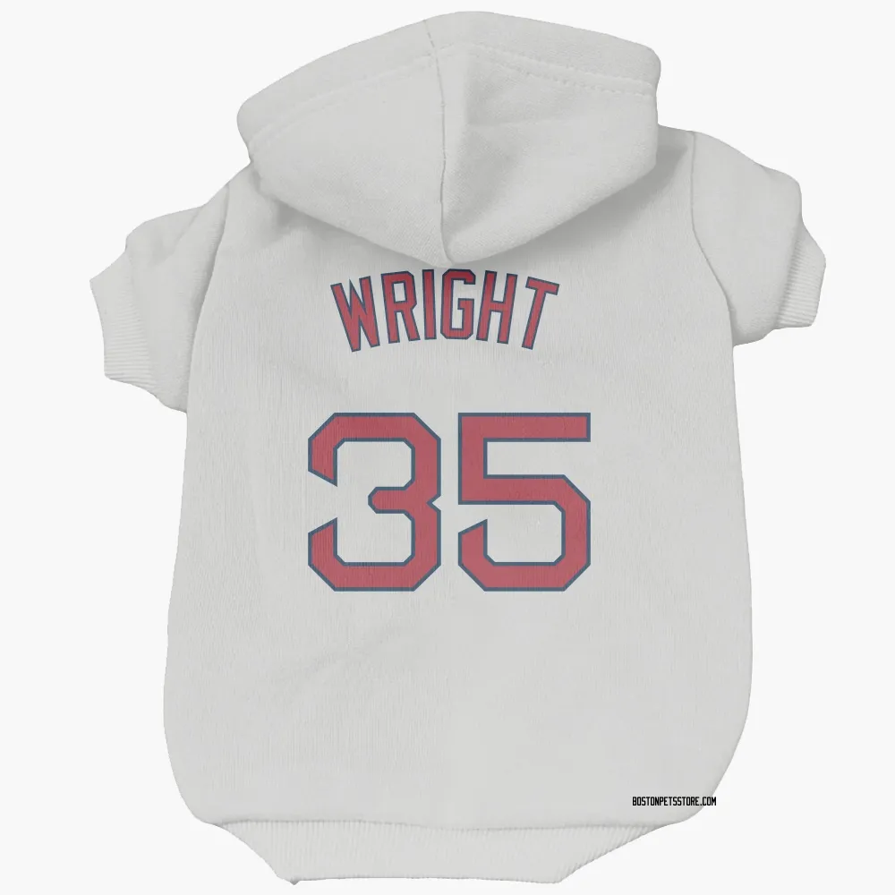 Boston Red Sox Steven Wright White Pet Hoodie for Dog & Cat