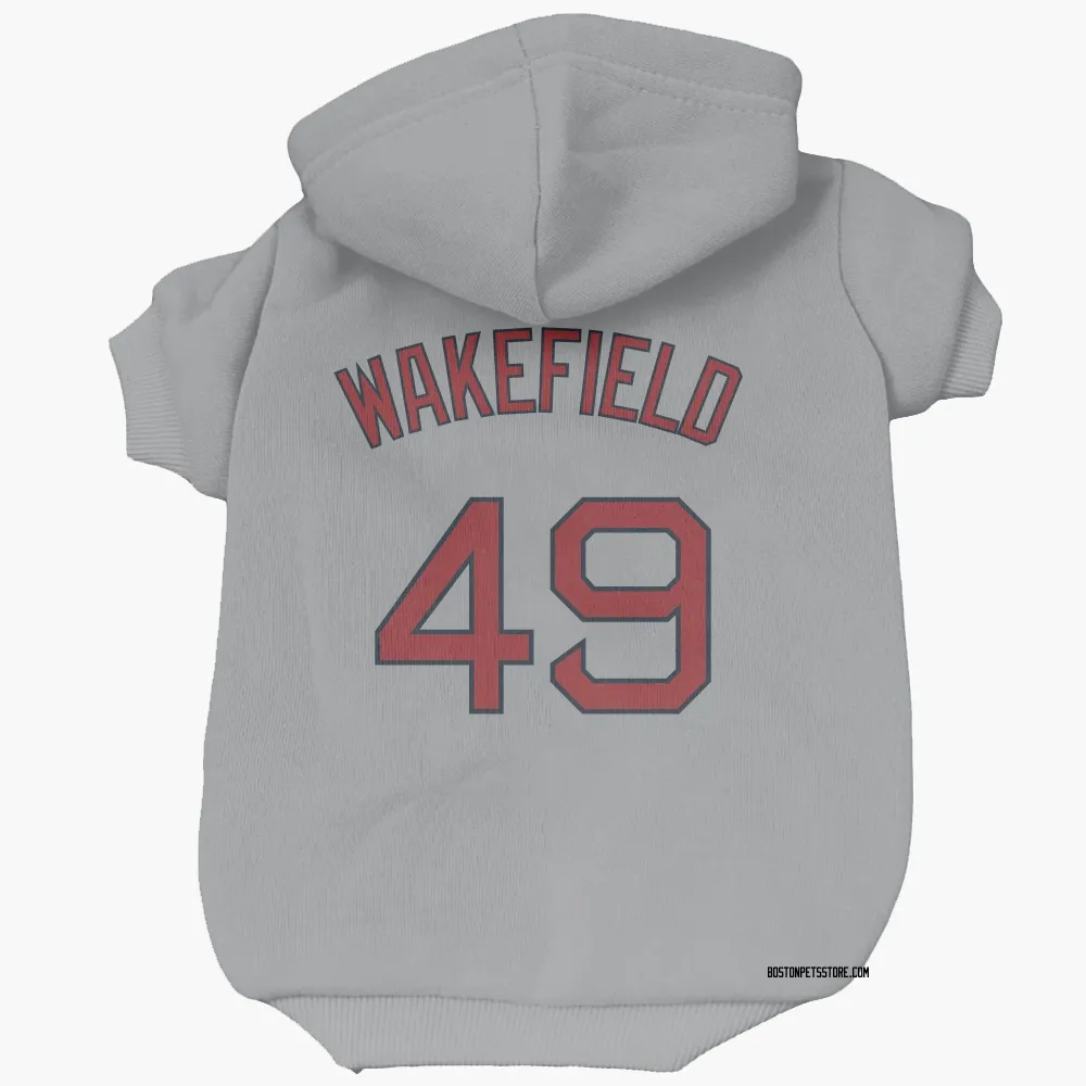Boston Red Sox Tim Wakefield Gray Pet Hoodie for Dog & Cat