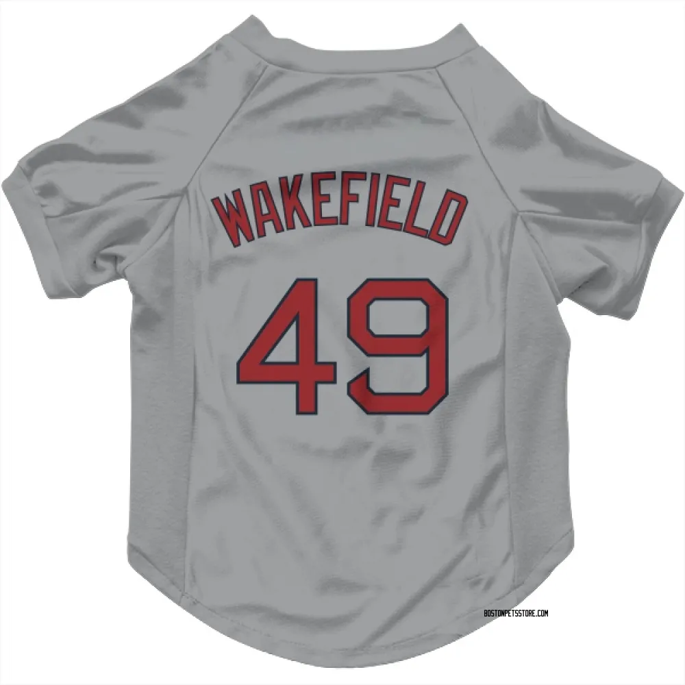 Boston Red Sox Tim Wakefield Gray Pet Jersey for Dog & Cat