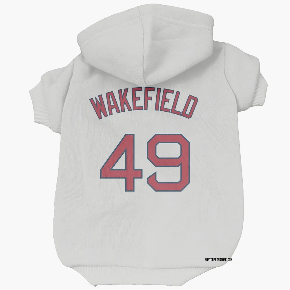 Boston Red Sox Tim Wakefield White Pet Hoodie for Dog & Cat
