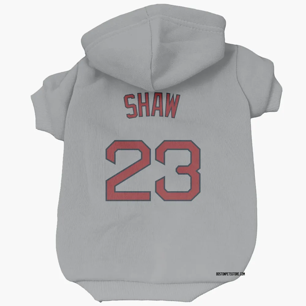 Boston Red Sox Travis Shaw Gray Pet Hoodie for Dog & Cat