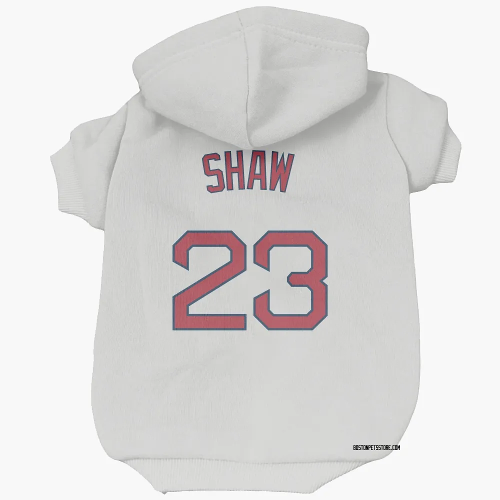 Boston Red Sox Travis Shaw White Pet Hoodie for Dog & Cat