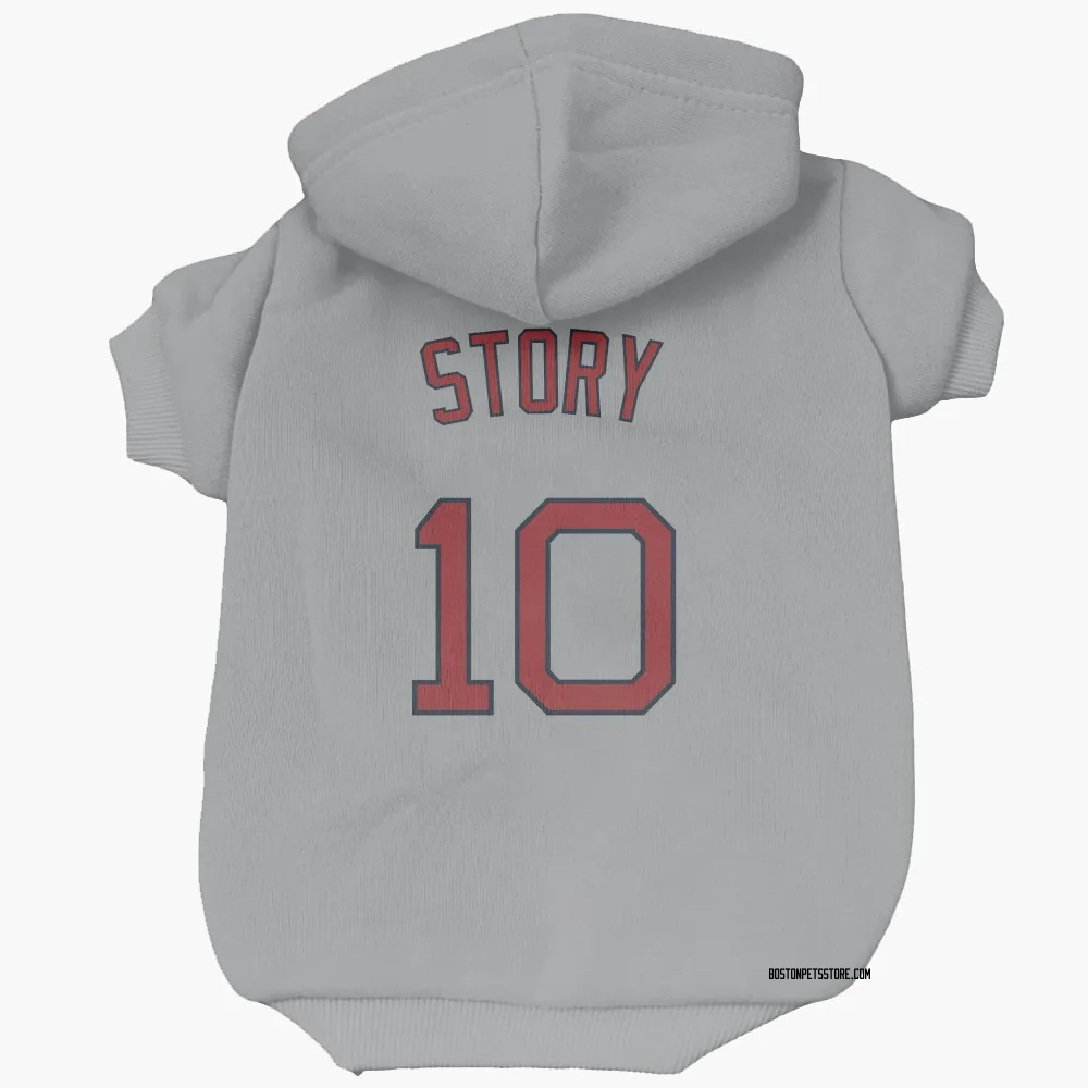 Boston Red Sox Trevor Story Gray Pet Hoodie for Dog & Cat