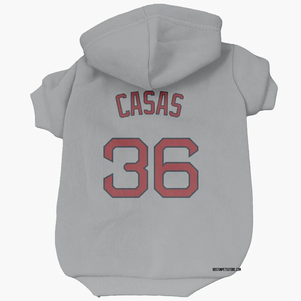 Boston Red Sox Triston Casas Gray Pet Hoodie for Dog & Cat
