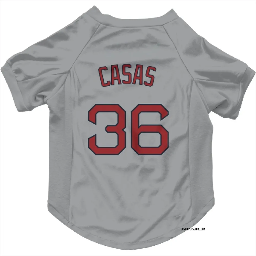 Boston Red Sox Triston Casas Gray Pet Jersey for Dog & Cat