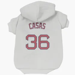 Boston Red Sox Triston Casas White Pet Hoodie for Dog & Cat