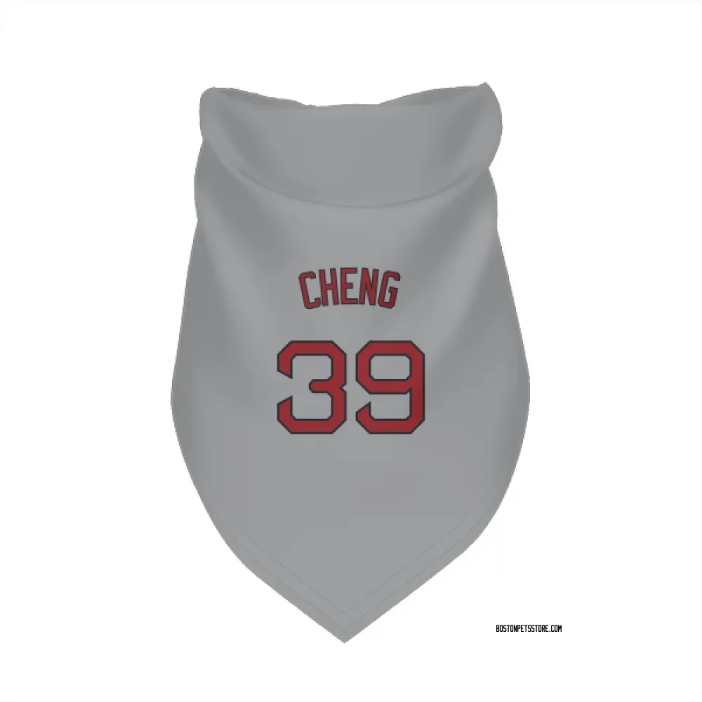 Boston Red Sox Tsung-Che Cheng Gray Pet Bandana for Dog & Cat