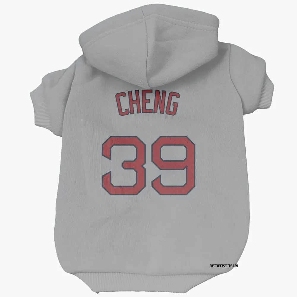 Boston Red Sox Tsung-Che Cheng Gray Pet Hoodie for Dog & Cat