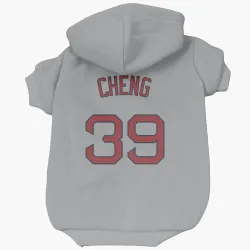 Boston Red Sox Tsung-Che Cheng Gray Pet Hoodie for Dog & Cat