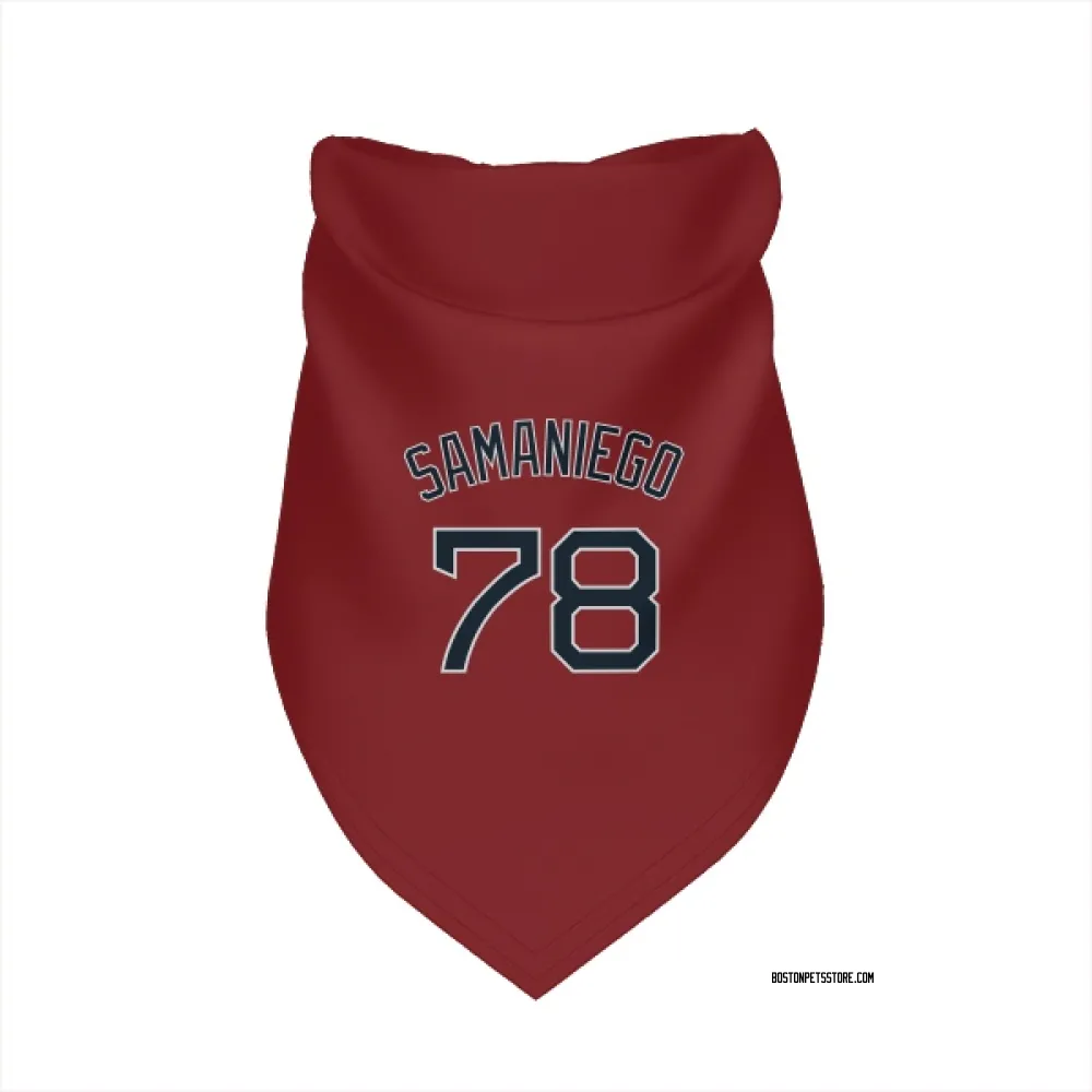 Boston Red Sox Tyler Samaniego Red Pet Bandana for Dog & Cat