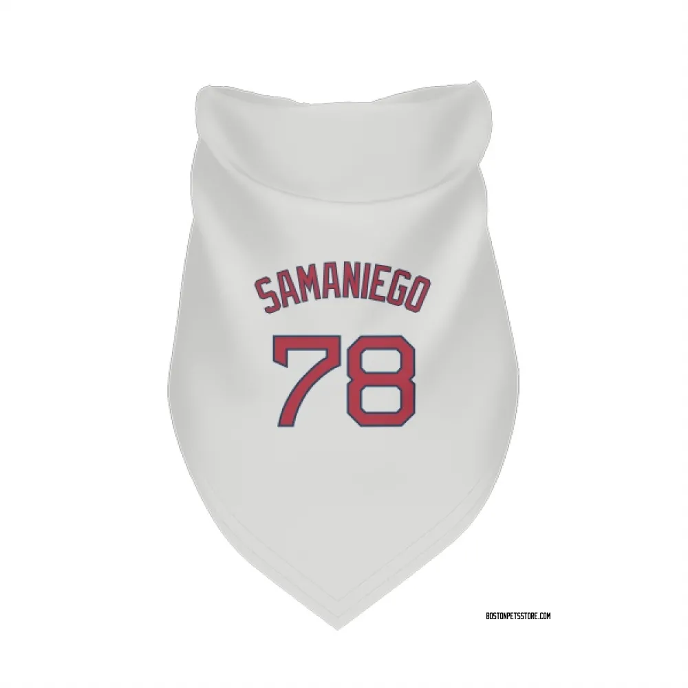Boston Red Sox Tyler Samaniego White Pet Bandana for Dog & Cat