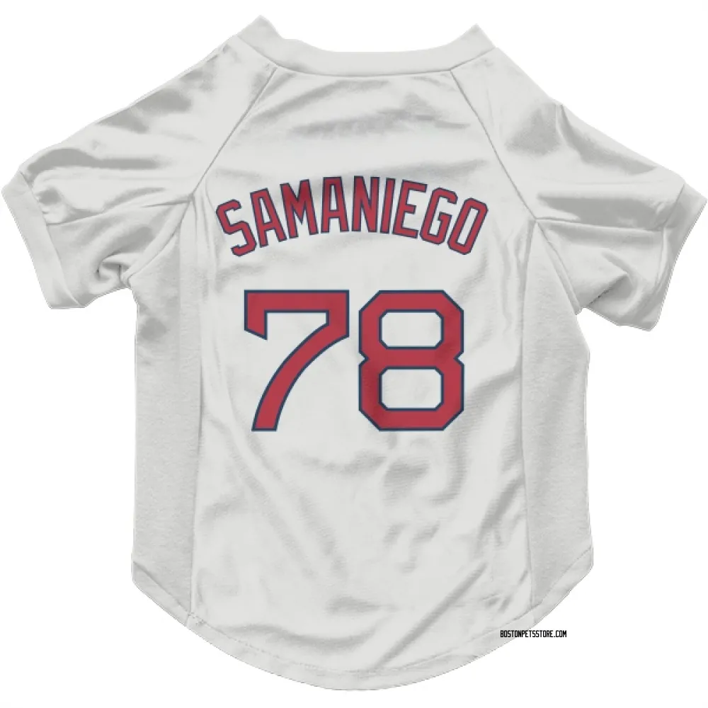 Boston Red Sox Tyler Samaniego White Pet Jersey for Dog & Cat