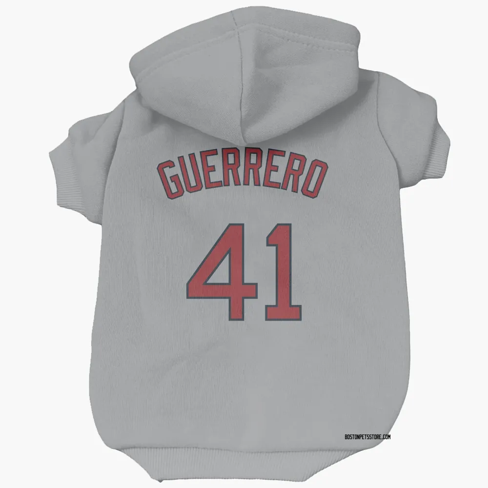 Boston Red Sox Tyron Guerrero Gray Pet Hoodie for Dog & Cat