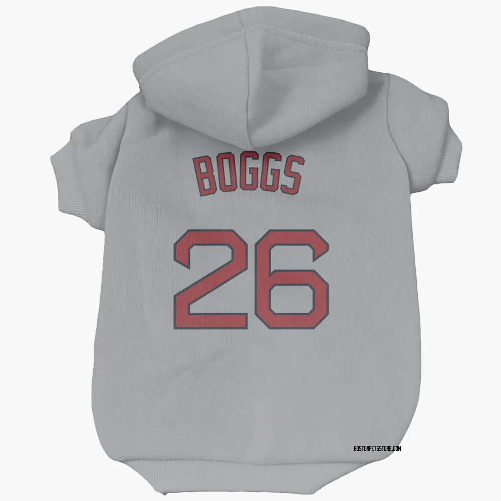 Boston Red Sox Wade Boggs Gray Pet Hoodie for Dog & Cat