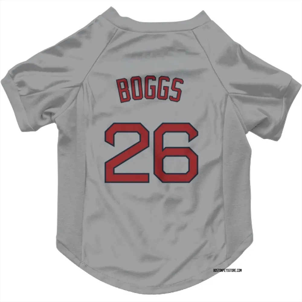Boston Red Sox Wade Boggs Gray Pet Jersey for Dog & Cat