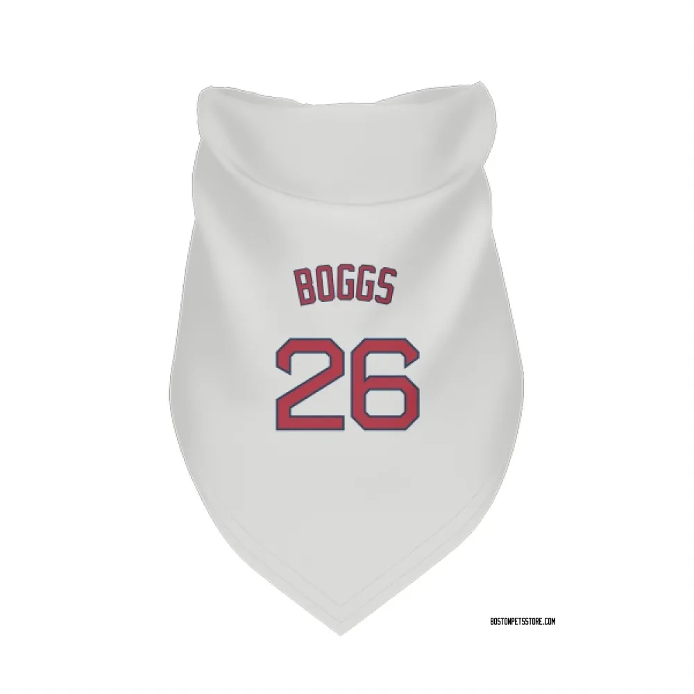 Boston Red Sox Wade Boggs White Pet Bandana for Dog & Cat