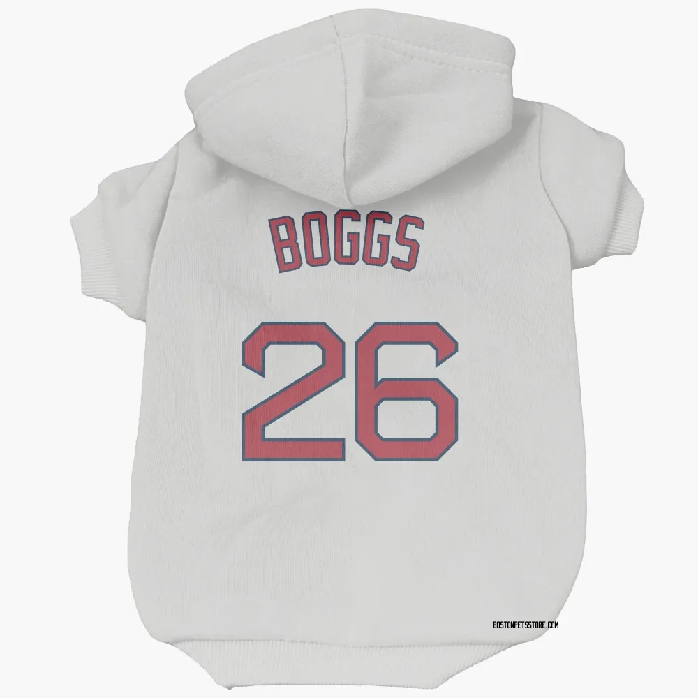 Boston Red Sox Wade Boggs White Pet Hoodie for Dog & Cat