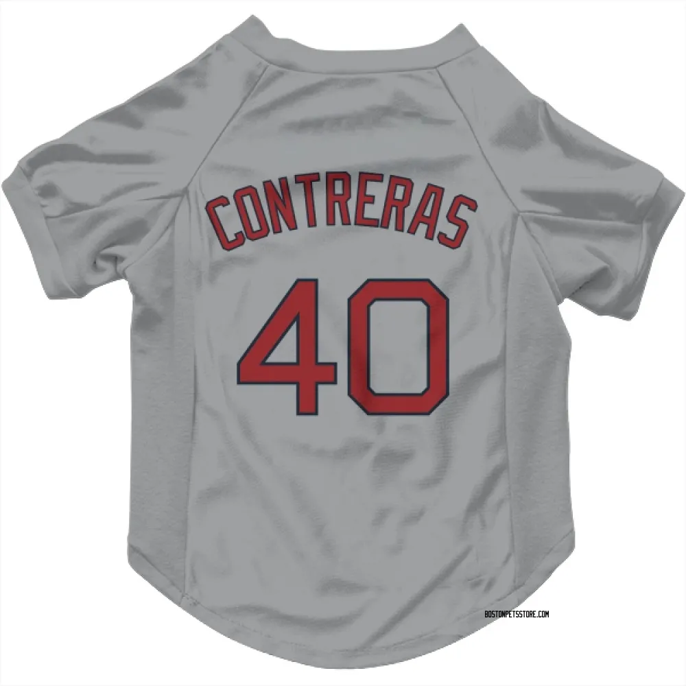 Boston Red Sox Willson Contreras Gray Pet Jersey for Dog & Cat